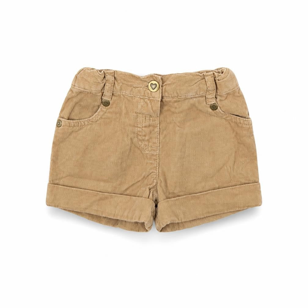 Front view of Tu girls’ beige corduroy capri jeans, size 12, months