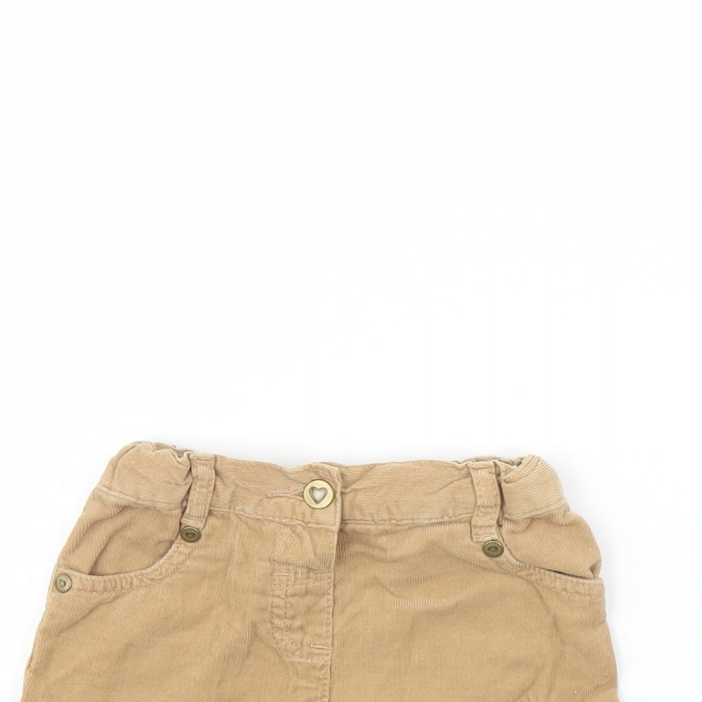 TU Girls Beige  Corduroy Capri Jeans Size 12 Months