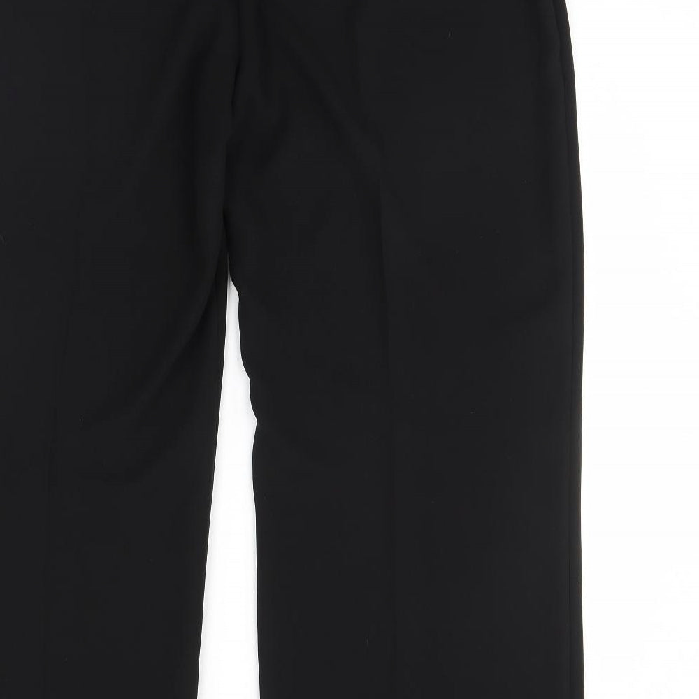 Womens UK Size 20 M&s Regular Fit Dress Pants Black Trousers