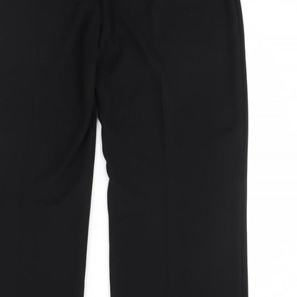 Womens UK Size 20 M&s Regular Fit Dress Pants Black Trousers