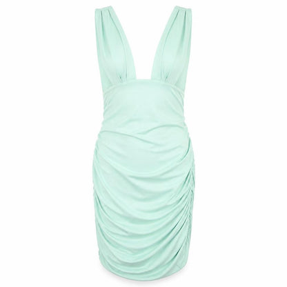 Front view of Blush mark women’s green bodycon, size L