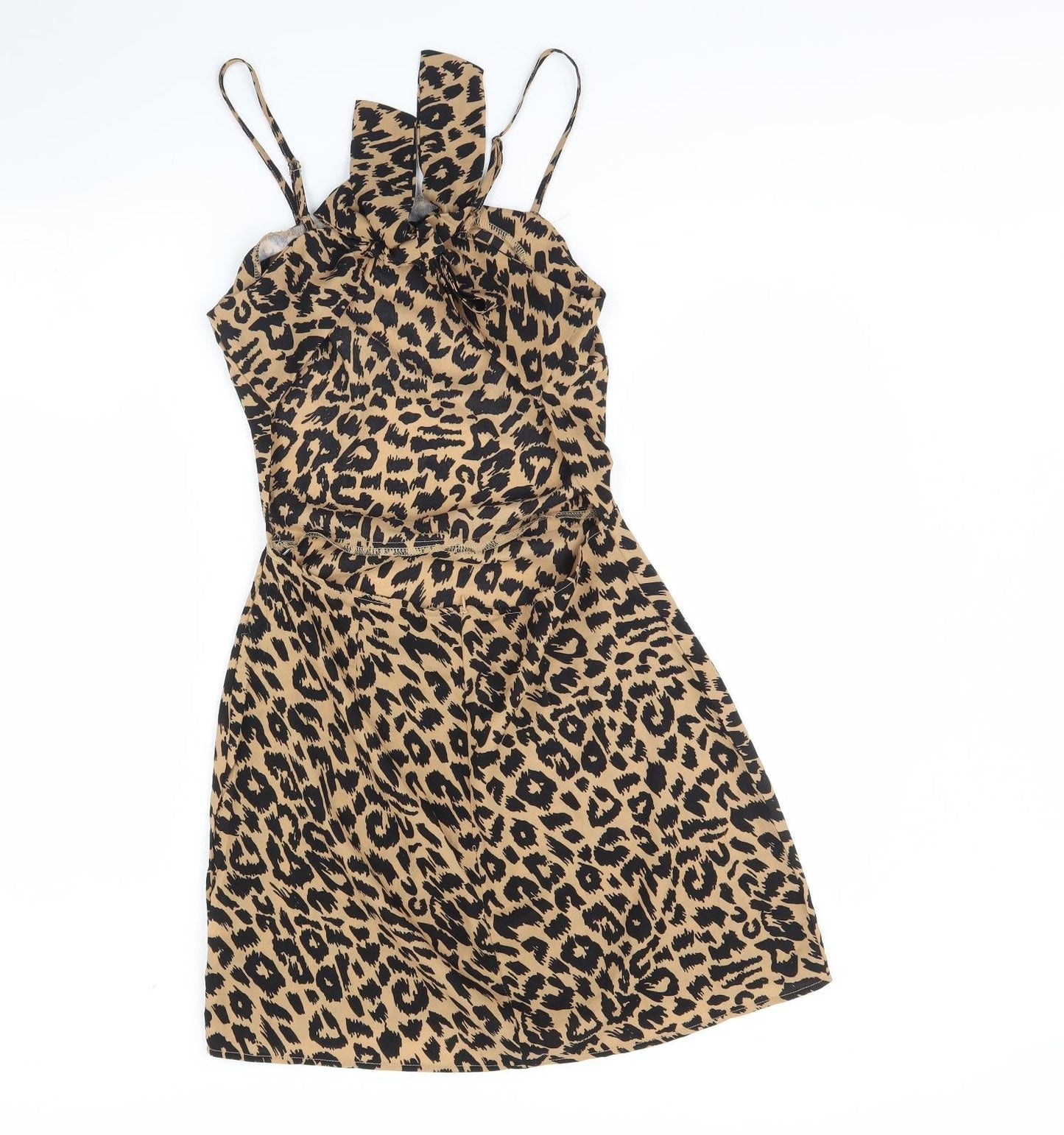 Missguided Womens Brown Animal Print  Mini  Size 10