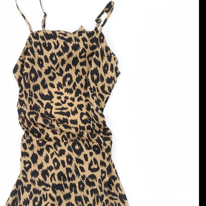 Missguided Womens Brown Animal Print  Mini  Size 10