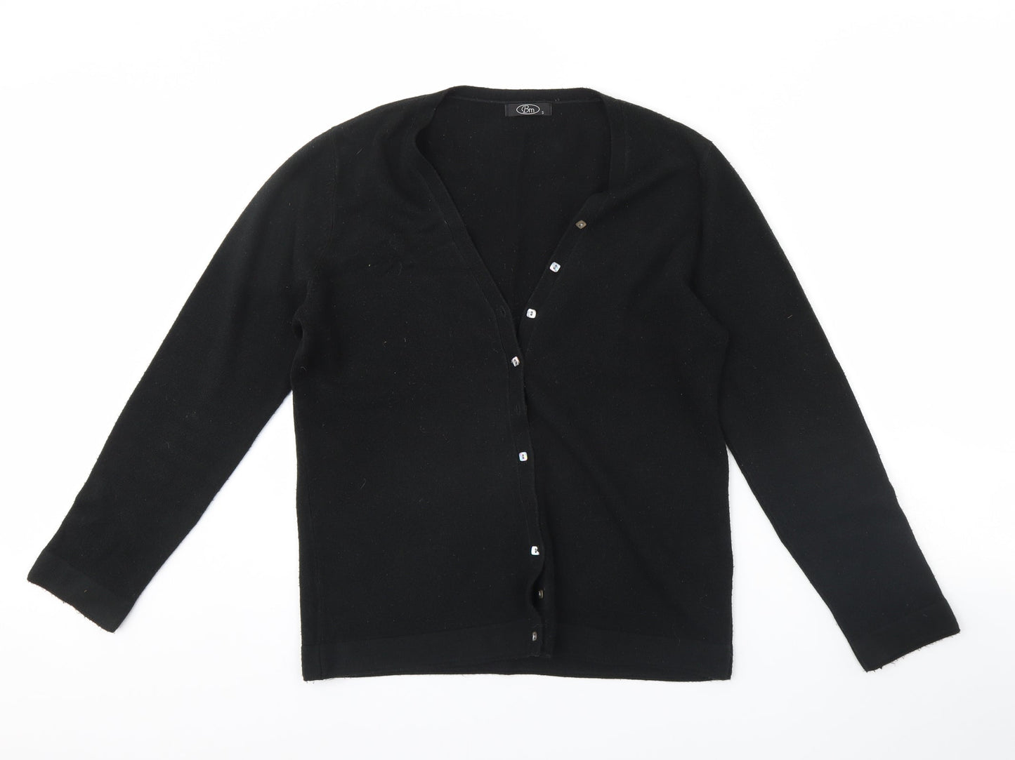 Womens UK Size S BM Black Cardigan Jumper