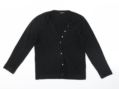 Womens UK Size S BM Black Cardigan Jumper