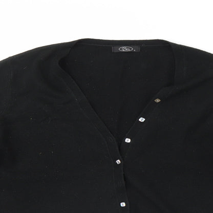 Womens UK Size S BM Black Cardigan Jumper