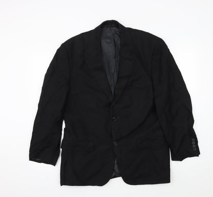 Mens UK Size L Preworn Regular Black Suit Jacket