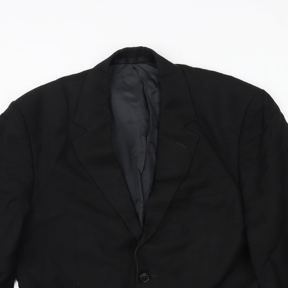 Mens UK Size L Preworn Regular Black Suit Jacket