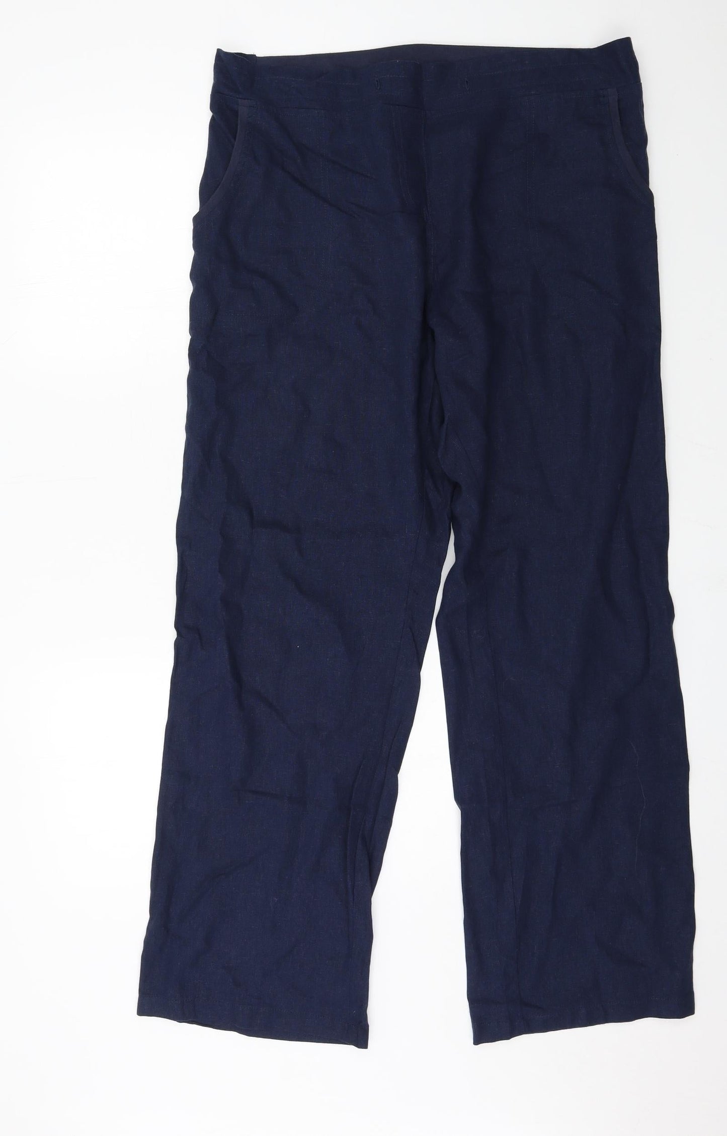Womens UK Size 38 Preworn Regular Fit  Blue Trousers