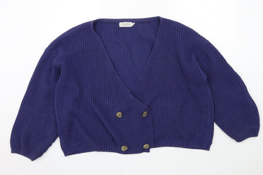 Womens UK Size 14 In the Style Blue Cardigan Jumper