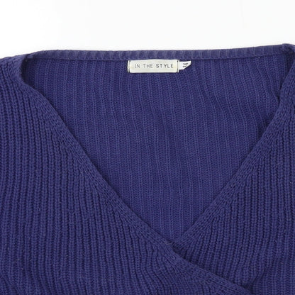 Womens UK Size 14 In the Style Blue Cardigan Jumper