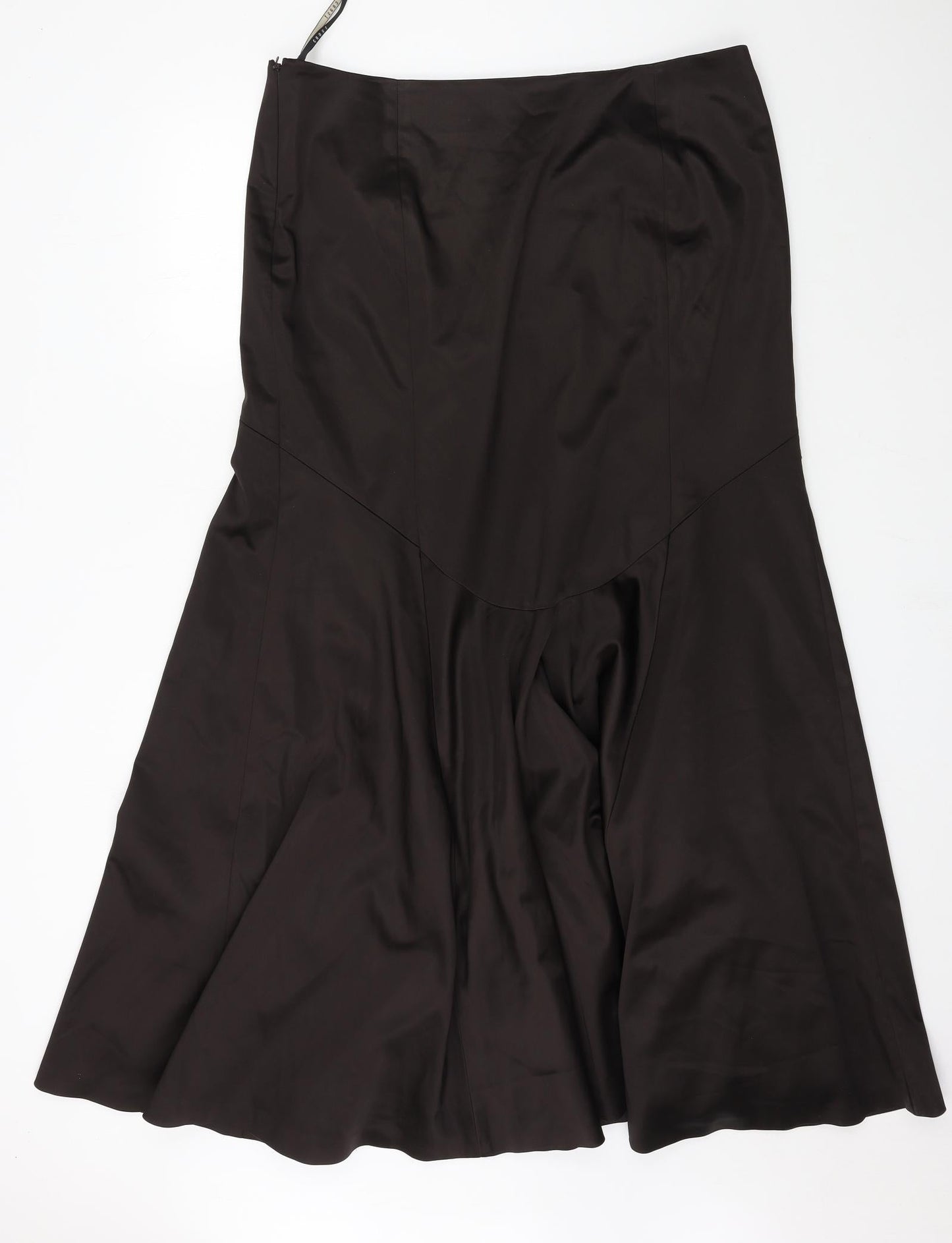 Coast Womens Brown  Satin Flare Skirt Size 18