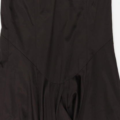 Coast Womens Brown  Satin Flare Skirt Size 18