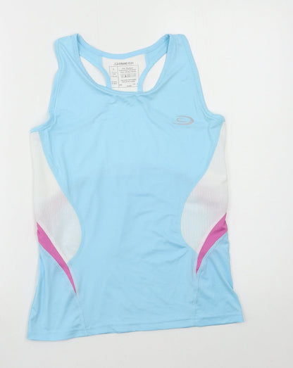 Crane Womens Blue  Jersey Basic Tank Size 8