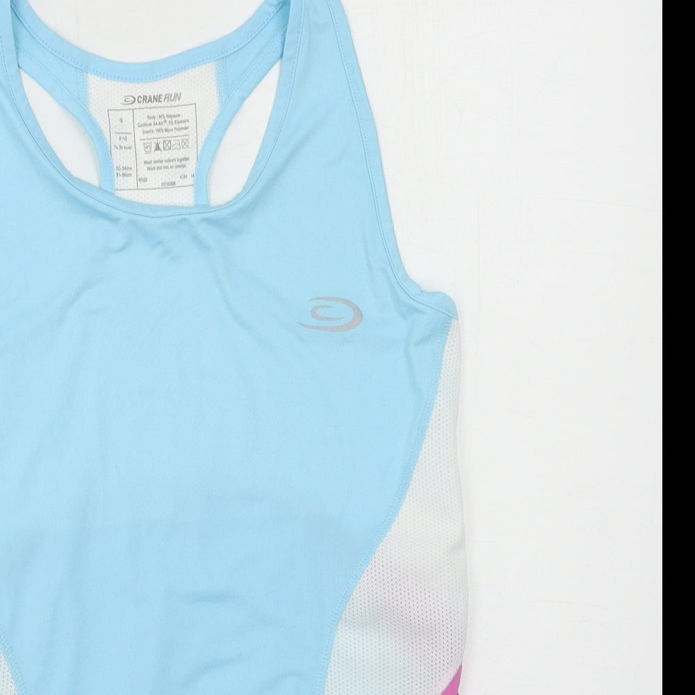 Crane Womens Blue  Jersey Basic Tank Size 8
