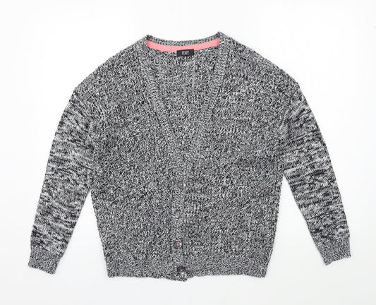F&F Womens Black  Knit Cardigan Jumper Size 6