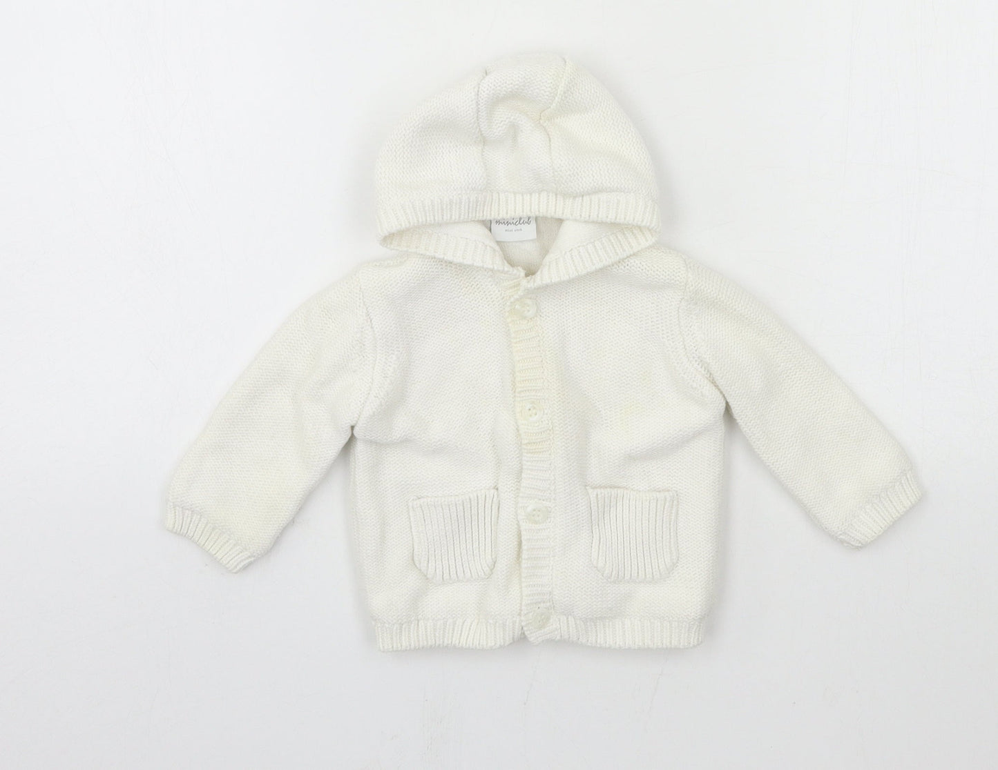 Mini Club Baby White  Knit Jacket  Size 3-6 Months