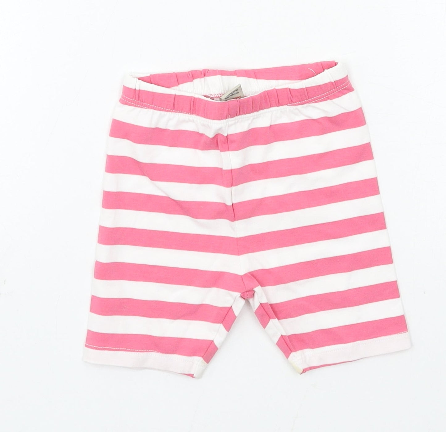 TU Girls Pink Striped Jersey Rain Trousers Trousers Size 12-18 Months