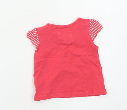 TU Girls Pink  Jersey Basic T-Shirt Size 3-6 Months  - Rabbit