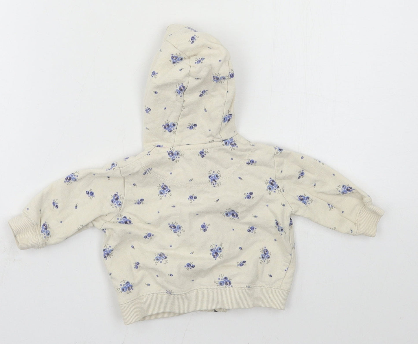 NEXT Boys Ivory Floral Jersey Jacket  Size 0-3 Months