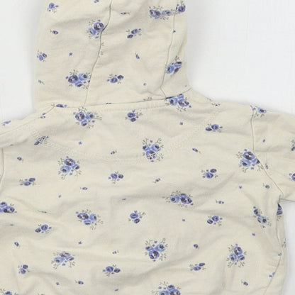 NEXT Boys Ivory Floral Jersey Jacket  Size 0-3 Months