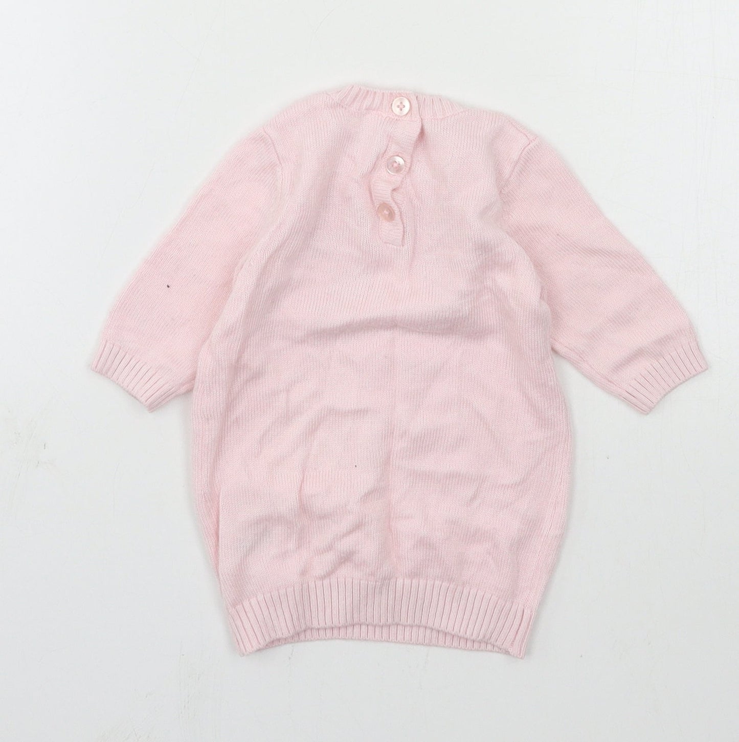 NEXT Girls Pink  Knit Pullover Jumper Size 0-3 Months
