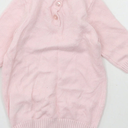 NEXT Girls Pink  Knit Pullover Jumper Size 0-3 Months