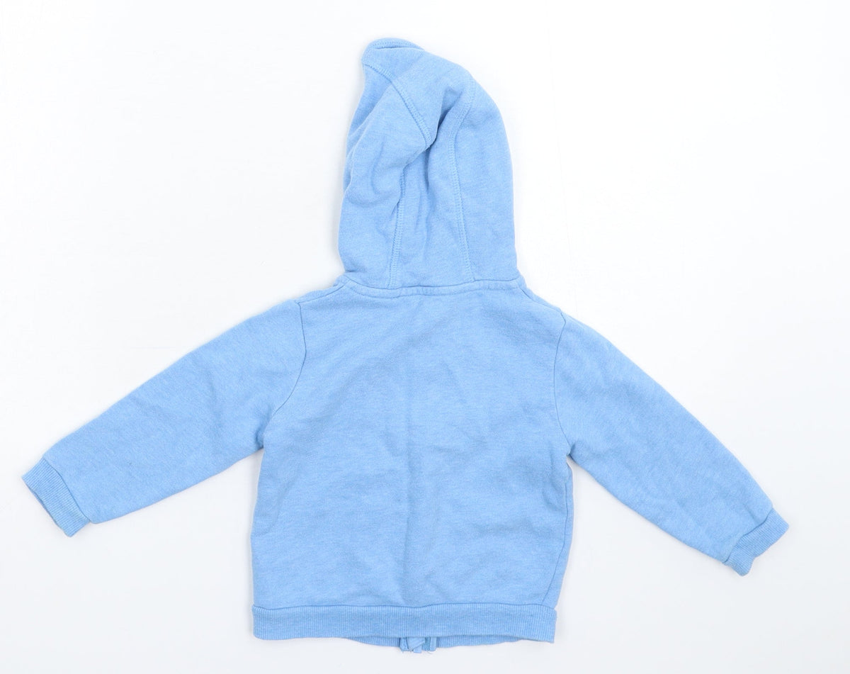 Back view of John Lewis Baby Blue Jacket, size 12-18, Months
