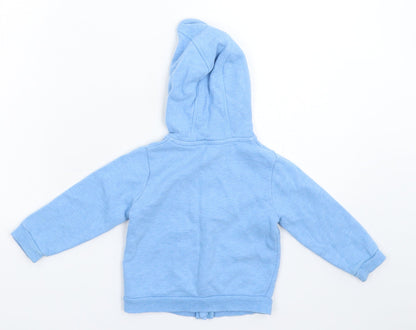 Back view of John Lewis Baby Blue Jacket, size 12-18, Months