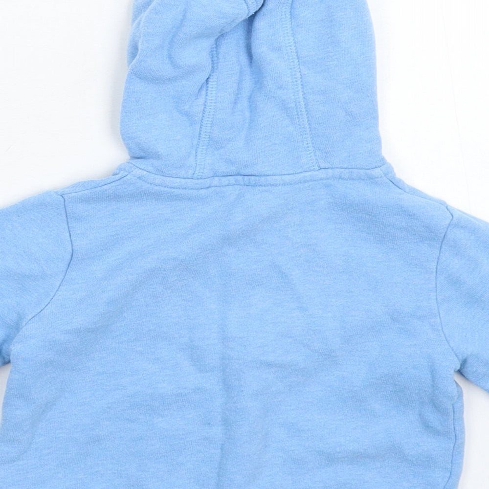 Brand and care label for John Lewis Baby Blue Jacket, size 12-18, Months
