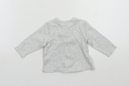 BHS Baby Grey  Jersey Cardigan Jumper One Size