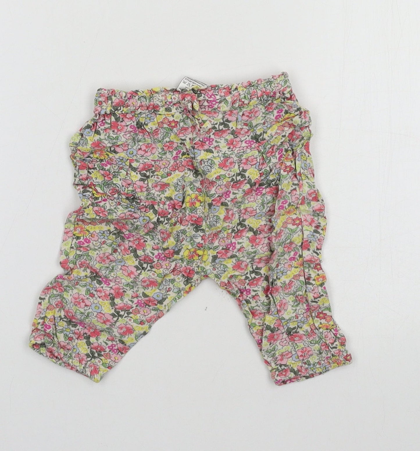 NEXT Girls Pink Floral  Jogger Trousers Size 3-6 Months
