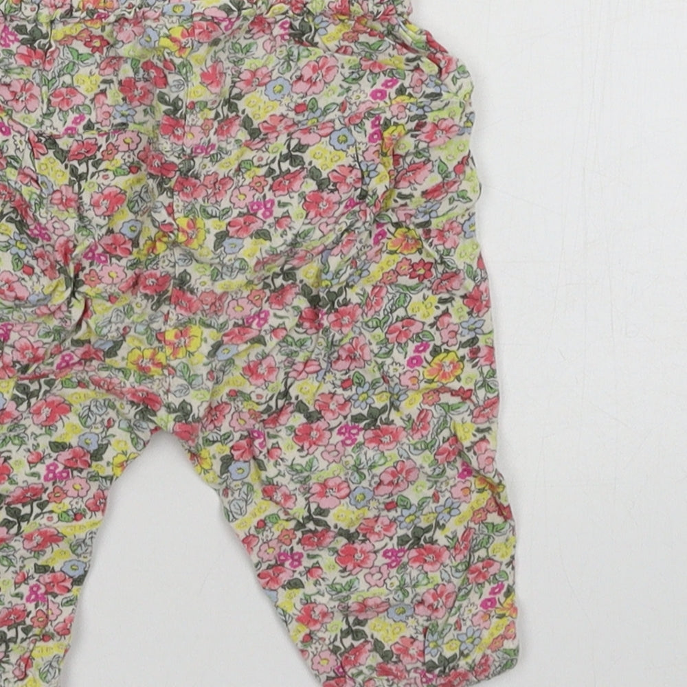NEXT Girls Pink Floral  Jogger Trousers Size 3-6 Months