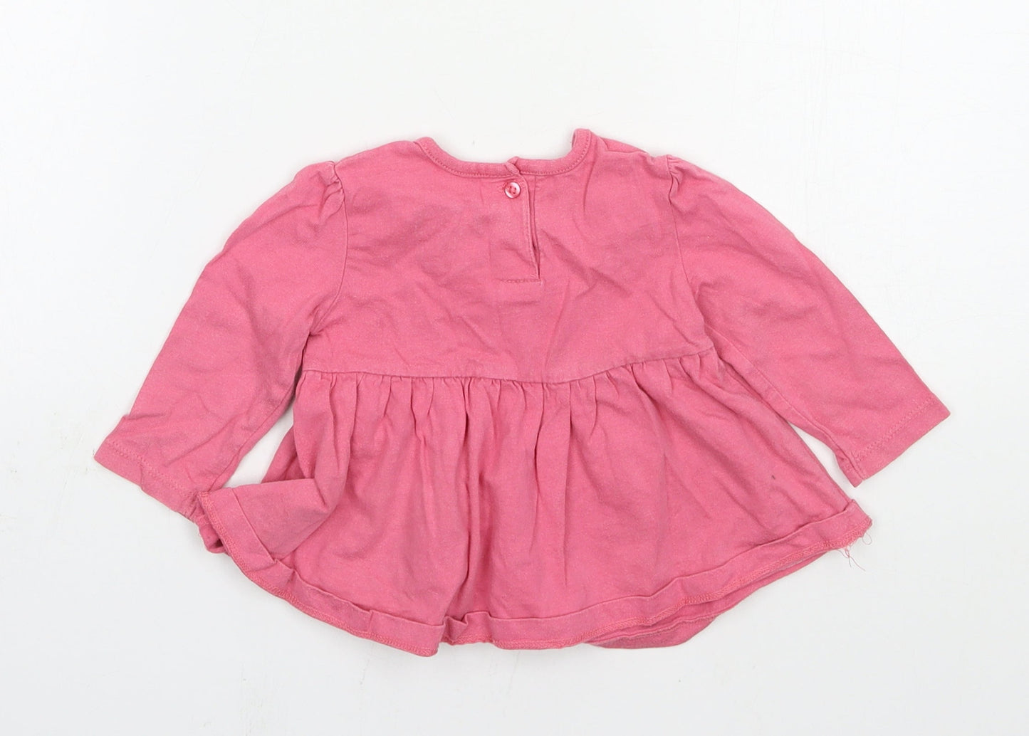 Earlydays Girls Pink Geometric Jersey Basic T-Shirt Size 3-6 Months  - Rabbit