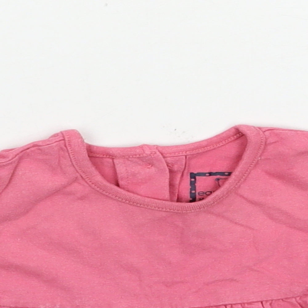 Earlydays Girls Pink Geometric Jersey Basic T-Shirt Size 3-6 Months  - Rabbit