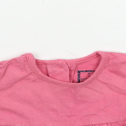 Earlydays Girls Pink Geometric Jersey Basic T-Shirt Size 3-6 Months  - Rabbit