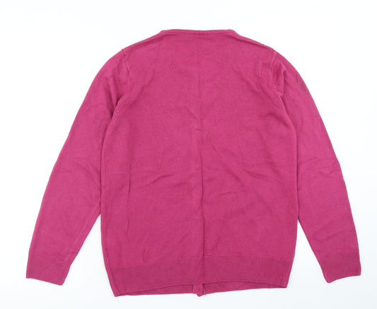 Classic Womens Pink  Knit Cardigan Jumper Size 10