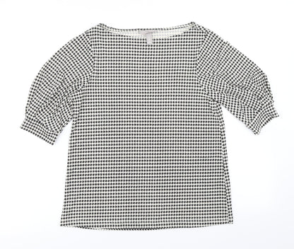 Womens UK Size XS H&M Black Basic T-Shirt
