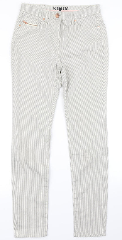 Soon Womens White Polka Dot  Skinny Jeans Size 10 L30 in