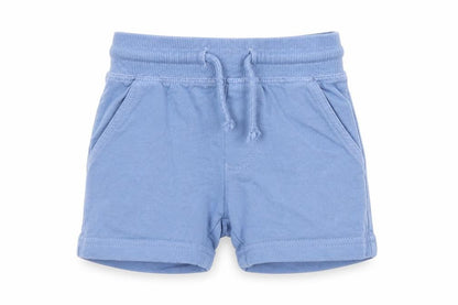 Front view of Next boys’ blue cropped trousers, size 12-18, months