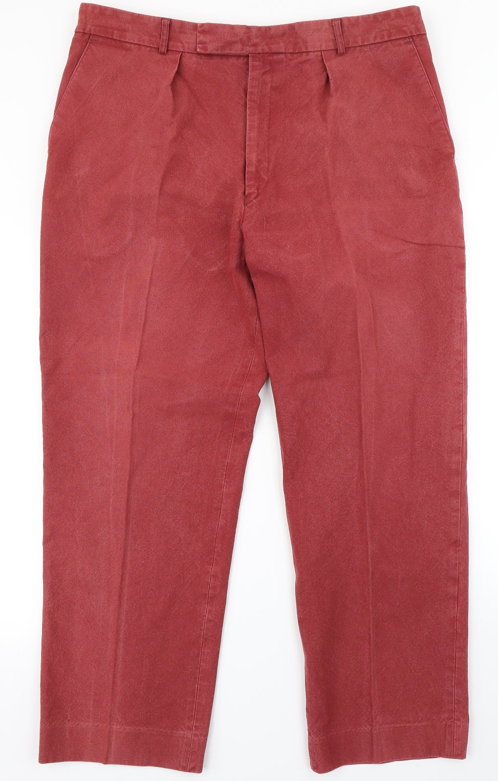 Mens UK Size 30 in Cuney Crewman Regular Fit Chino Red Trousers