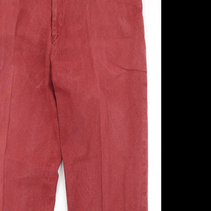 Mens UK Size 30 in Cuney Crewman Regular Fit Chino Red Trousers