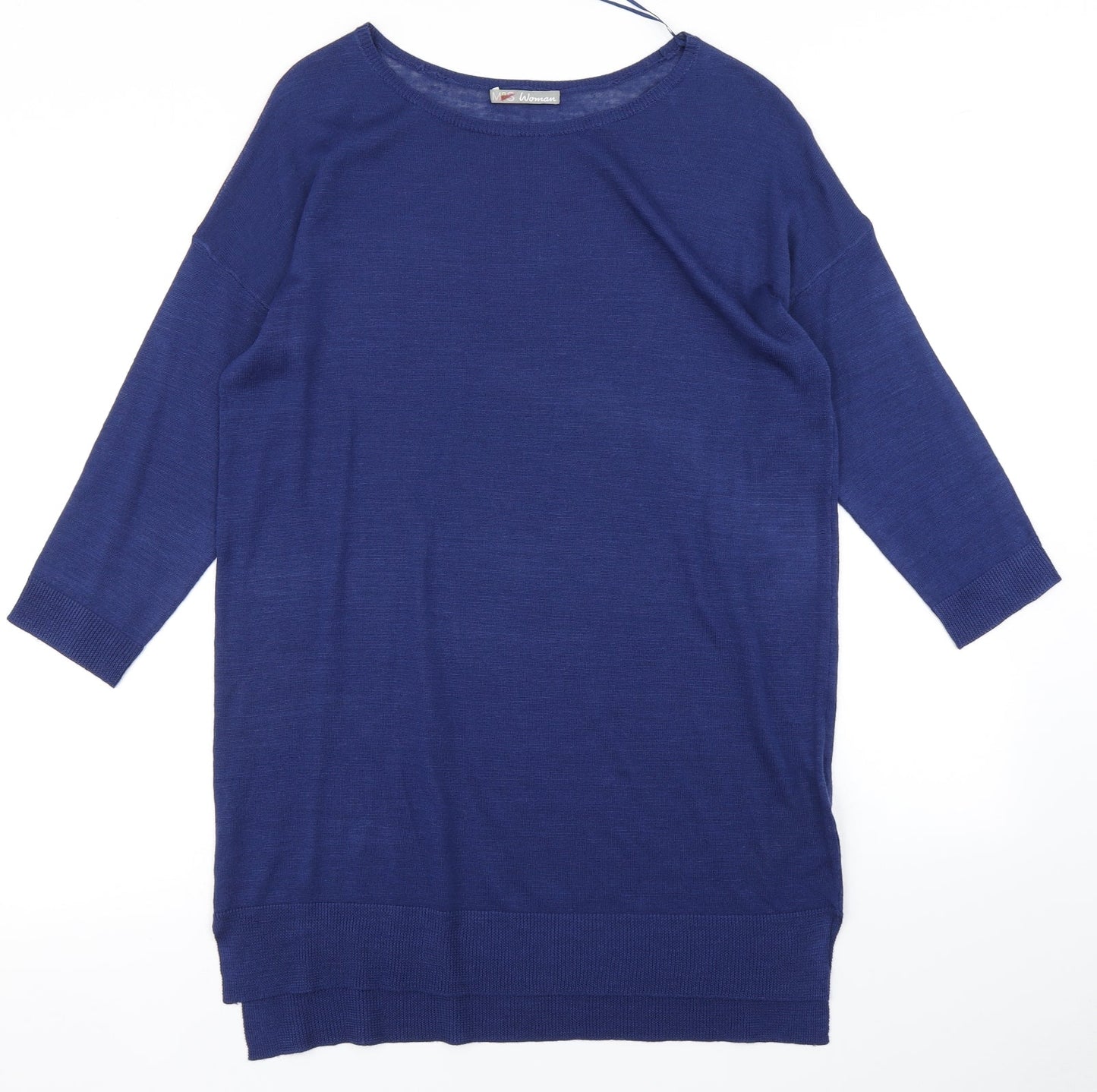 Womens UK Size 12 M&S Blue Pullover Jumper