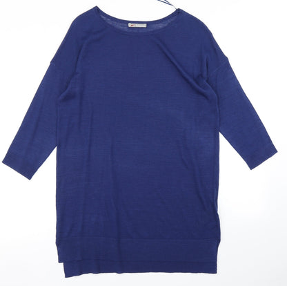 Womens UK Size 12 M&S Blue Pullover Jumper