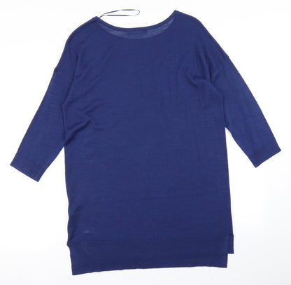 Womens UK Size 12 M&S Blue Pullover Jumper