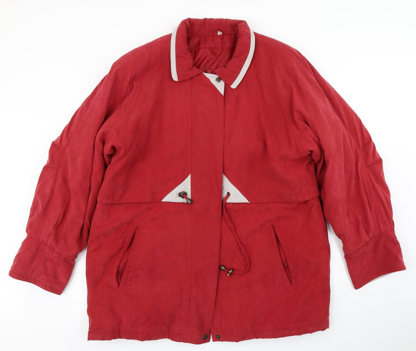 Womens UK Size 20 Preworn Red Puffer Jacket