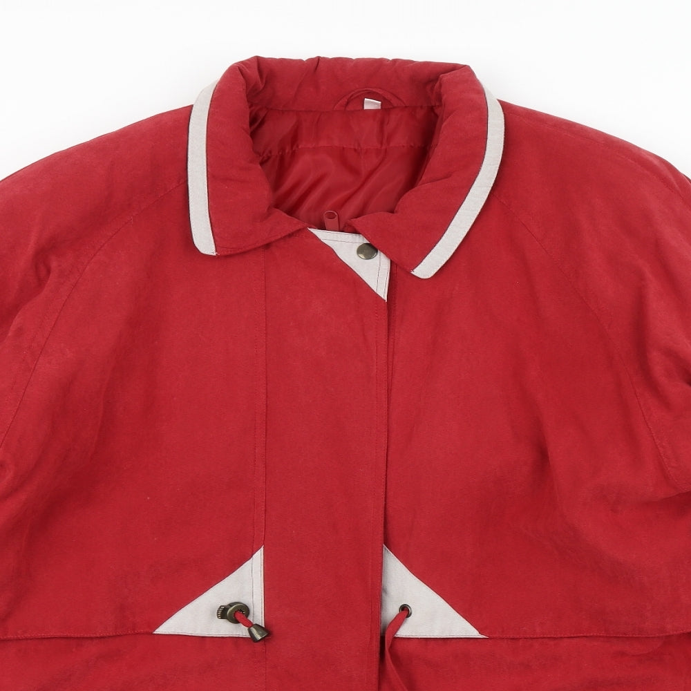 Womens UK Size 20 Preworn Red Puffer Jacket