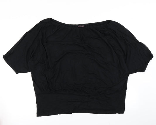 Evans Womens Black   Basic T-Shirt Size 24