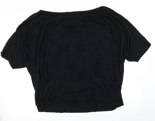 Evans Womens Black   Basic T-Shirt Size 24