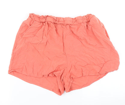 Primark Womens Orange   Mom Shorts Size 12